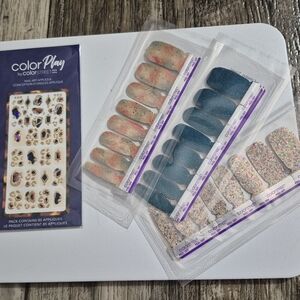 Color Street Color Play Set Sea Colored Nail Strips Set Blue Beige